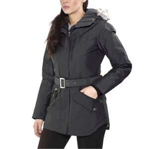 Columbia Carson Pass II Charcoal Black OmniTech Belted Winter Coat
